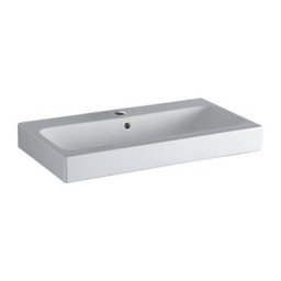 Lavabo ICon avec trou pour robinetterie, avec trop-plein 750 x 485 mm blanc