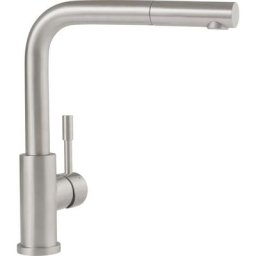 Robinet cuisine villeroy et boch Steel Shower, acier massif, Sans nettoyant