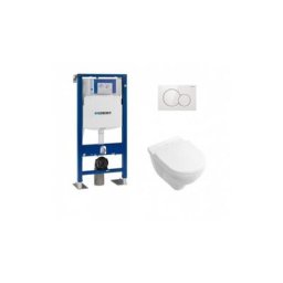 Pack WC Geberit UP320 + Cuvette O'Novo VILLEROY + Plaque Sigma blanche