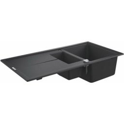 Evier composite avec égouttoir K400 Noir Granite Grohe 31642AP0 Grohe quickfix
