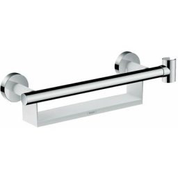 Hansgrohe - Unica Poignée d'appui Comfort avec tablette et support de douchette