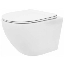 REA - cuvette wc suspendue carlo flat mini - Blanc