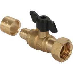 Mini vanne raccord à glissement pour tube per per Ø12 Fixoconnect 2758G12