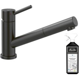 Como Shower Window Robinetterie de cuisine, en Acier inoxydable, Anthracite + Nettoyant SdB
