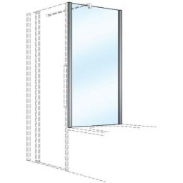 Paroi de douche Koralle TwiggyTop 75 tdttk 75, verre acrylique