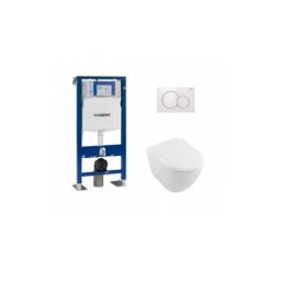 Pack WC Geberit UP320 + Cuvette VILLEROY ET BOCH Subway 2.0 + Plaque Sigma blanche