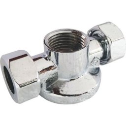 Applique double machine à laver chromée Ø14 - F15X21 - dispo 48H Fixoconnect 27-32
