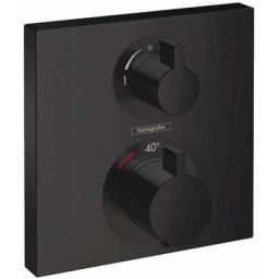 Hansgrohe - Ecostat Square - Robinet thermostatique encastré avec 2 fonctions, noir mat 15714670