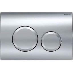 Geberit - Delta20 plaque de déclenchement double touche, chrome brillant (115.127.21.1)