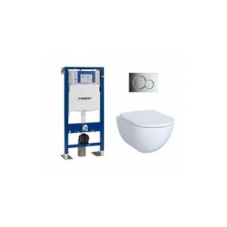 Pack Geberit UP320 + Cuvette sans bride acanto + Plaque Sigma Chromé Brillant