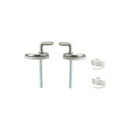 Ceramicstore - Paire de supports en laiton chromé avec vis en acier pour abattants wc