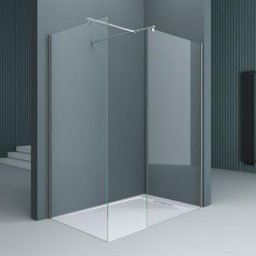 Pare douche Cabine de douche 90x80cm en verre Bremen 01k-T avec 2 éléments verre de sécurité esg