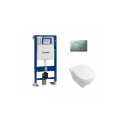 Pack wc Geberit UP320 + Cuvette O.Novo villeroy + plaque Sigma Chromé Mat