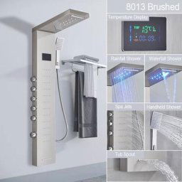 Colonne de Douche Hydromassante LED Panneau de Douche avec Jet Massante SPA Panneau de Douche Pluie