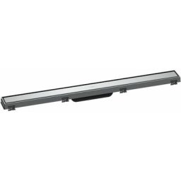 Hansgrohe - RainDrain Match - Caniveau de douche linéaire avec grille en inox 800, avec cadre