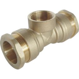 Raccord laiton Té Femelle 1/2 au centre sumo pour tube pe Ø20 mm - brut