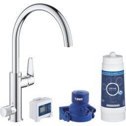 Grohe - Blue Pure - Kit de démarrage avec mitigeur BauCurve et filtration, chrome 30385000