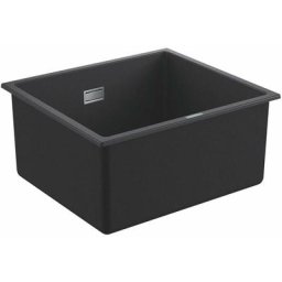 Viers - Évier composite K700 avec garniture de vidage automatique, 457x406 mm, noir granite