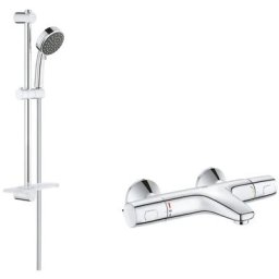 Grohe - Mitigeur thermostatique Precision Trend bain / douche + VitComfort 100 ii set douche 600