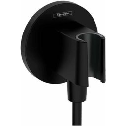 Hansgrohe Fixfit - Coude de raccordement avec support, noir mat 26888670