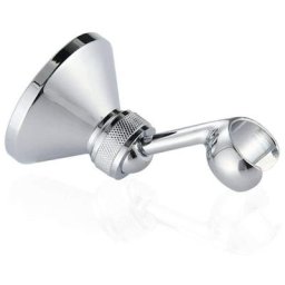Leisei - Support de pommeau de douche réglable en plaqué chrome pour flexible de douche standard