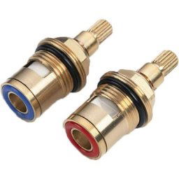 1/2' Cartouche Céramique de Rechange pour Robinet Tete de Robinet a Disques en Ceramique Chaud et