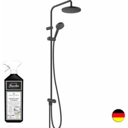 Hansgrohe - Colonne de douche Vernis Blend Reno 200, sans accessoire, noir mat, Avec nettoyant