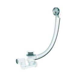 Vidage baignoire à câble 1 m, siphon orientable à 360° finition chromée Valentin