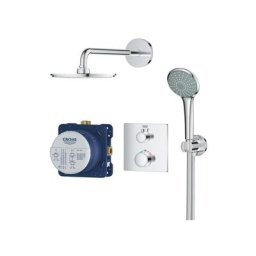 Grohe - Set de douche Rainshower Cosmopolitan 210 avec thermostat encastré, chrome (34734000)