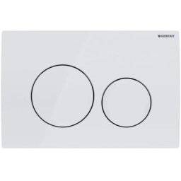 Geberit - Delta20 plaque de déclenchement double touche, blanc alpin (115.127.11.1)