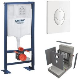 Grohe - b ti support Rapid sl plaque de déclenchement Blanche habillage Wedi I-Board