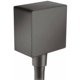 Hansgrohe - Fixfit - Raccord du flexible Square avec clapet anti-retour, chrome noir brossé 26455340