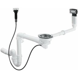 Hansgrohe - Garnitures de vidage - Kit de trop-plein automatique pour évier granit, chrome 43937000