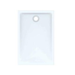 Receveur de douche rectangulaire 80X120 cm en grès cérame Geberit 45 blanc brillant Blanc