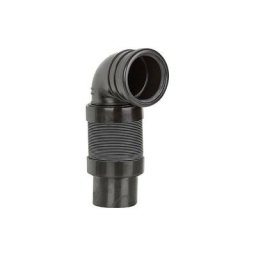 Duofix Raccordement mural avec fixation flexible 90mm - noir - Geberit