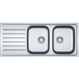 Evier à encastrer 80cm automatique inox avec siphon Franke skx621 - inox