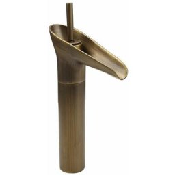 Mitigeur de lavabo Robinet de verre de vin de robinet rétro en cuivre de bassin de comptoir de