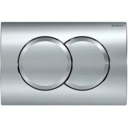 Geberit - Delta01 plaque de déclenchement double touche, chrome brillant (115.107.21.1)