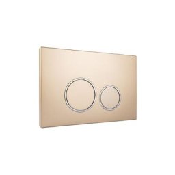 Doppio plaque de commande pour Réservoir wc geberit up100/up320 chromé/champi or - Goud champagne