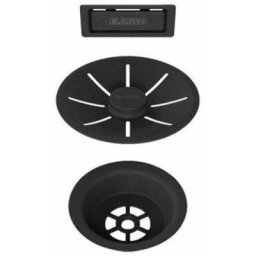 Blanco Accessoires - Garniture de vidage C-overflow, BlackEdition, noir mat 239975