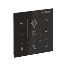 Geberit - aquaclean panneau de commande mural sela 9.3x9.3cm verre noir