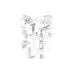 Geberit - Console avec poignée de commande pour ap 140 reservoir de chasse 1 touche