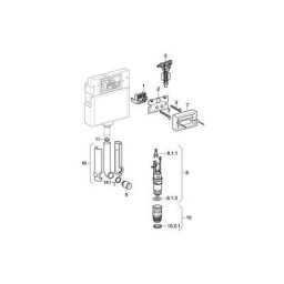 Geberit - Plaque de protection pour réservoir wc encastré UP100