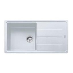 Basis bfg 611-97 Evier 97x50cm avec égouttoir réversible, Fragranit +, Blanc (BFG61197B) - Franke