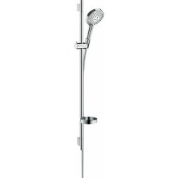 Hansgrohe - Set de douche 120 3jet PowderRain avec barre Unica'S puro 90 cm et porte-savon chromé