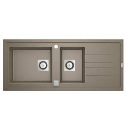Carea Cuisine&bain - carea - Évier à encastrer arcos 2 cuves taupe - Taupe - Taupe