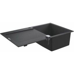 Viers - Évier composite K500 avec garniture de vidage automatique, 860x500 mm, noir granite