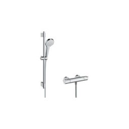 Hansgrohe - Croma Select s - Set de douche avec thermostat Ecostat, 2 jets, chrome 27833400