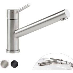 Villeroy&boch - Como Window Robinetterie de cuisine, en Acier inoxydable, Anthracite + Nettoyant