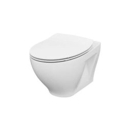 Cersanit - Moduo cuvette suspendue sans bride avec abattant SoftClose, Blanc (K701-147-ECO)